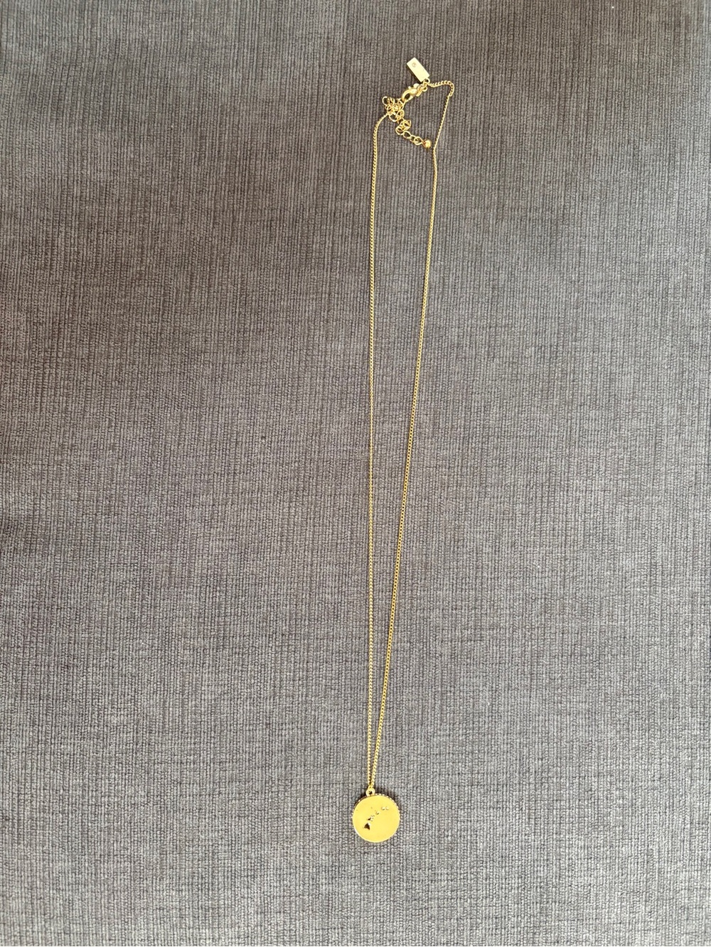 Kate Spade Gold Tone Paradise Found Hawaii Disc Pendant Necklace